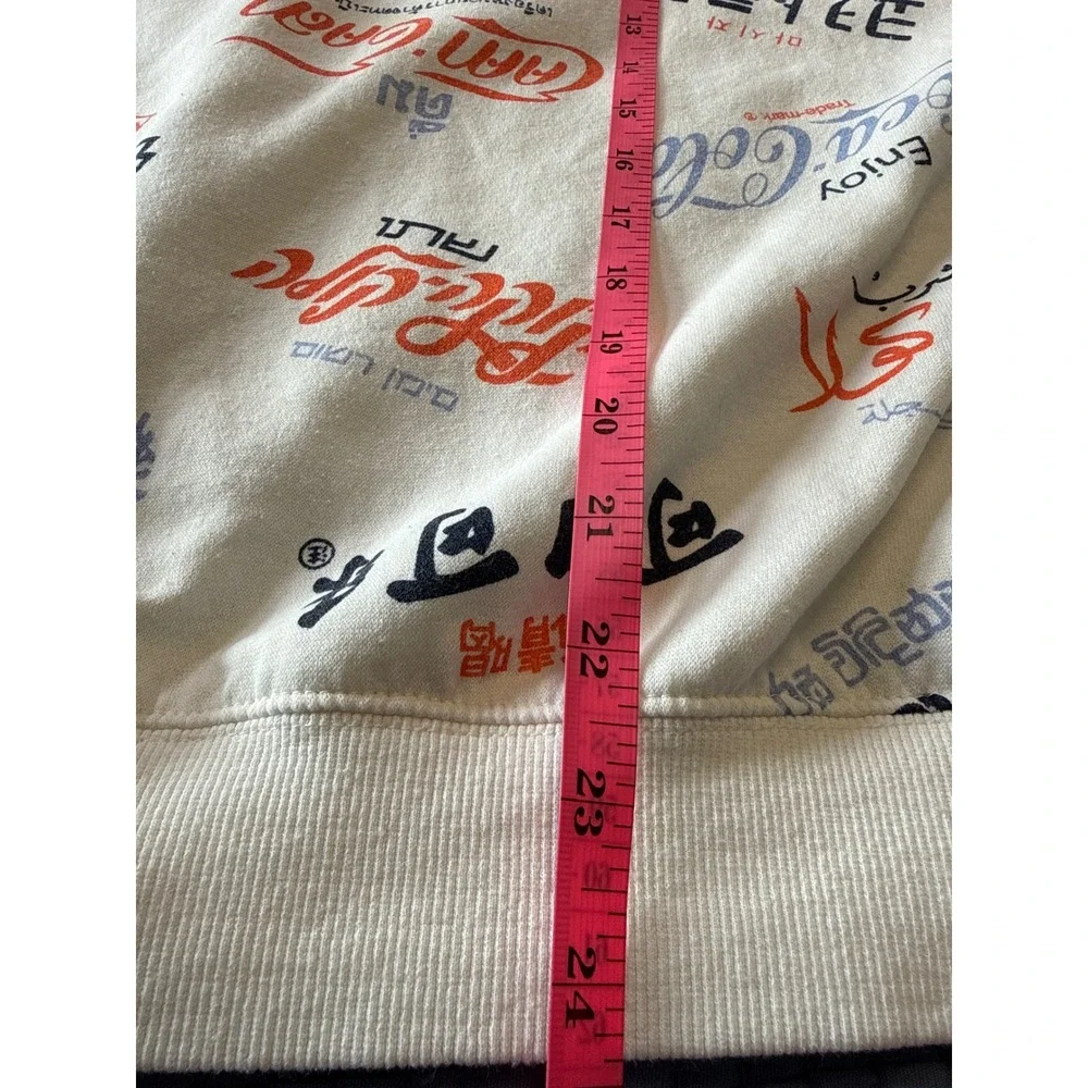Coca-Cola International All Over Print Crewneck Sweatshirt Y2K Streetwear Global